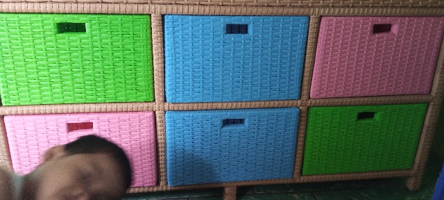 Lemari / Laci Rotan Sintetis Isi 6 Model Samping