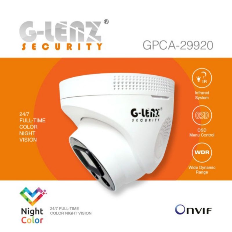 GLENZ CCTV ANALOG HD 2MP INDOOR NIGHT COLOR TECH CAMERA GPCA 29920