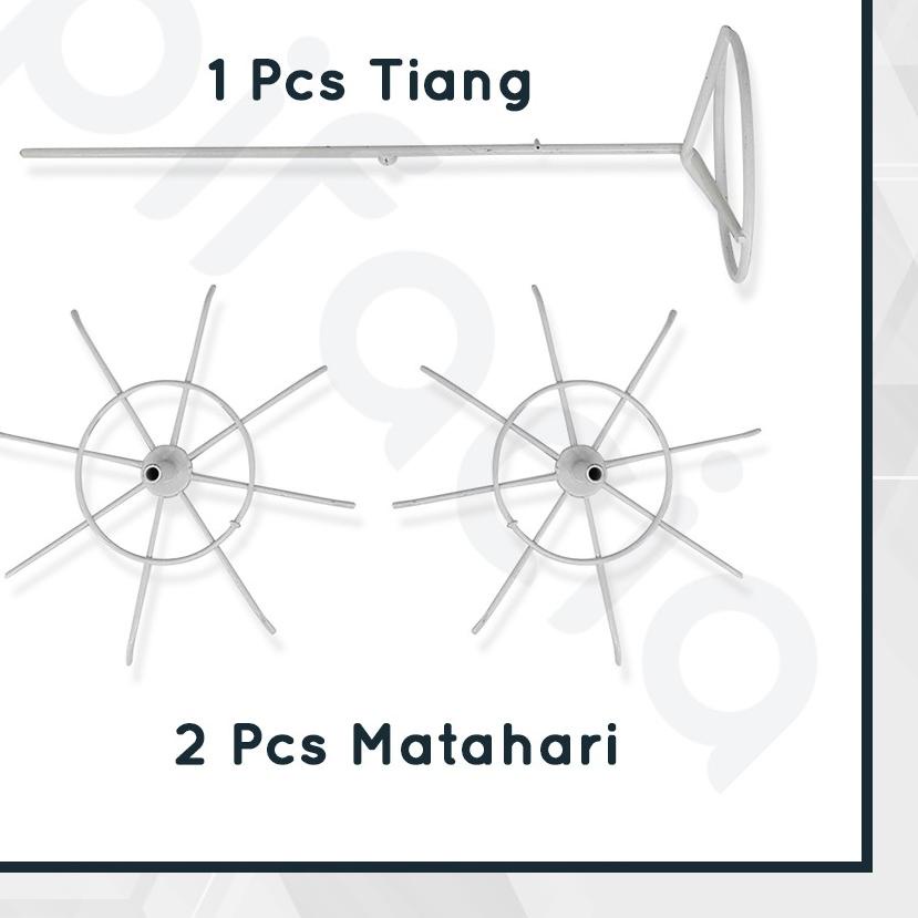 ֍ Rak matahari display putar toko 2 susun gantungan aksesoris perhiasan HP ♧