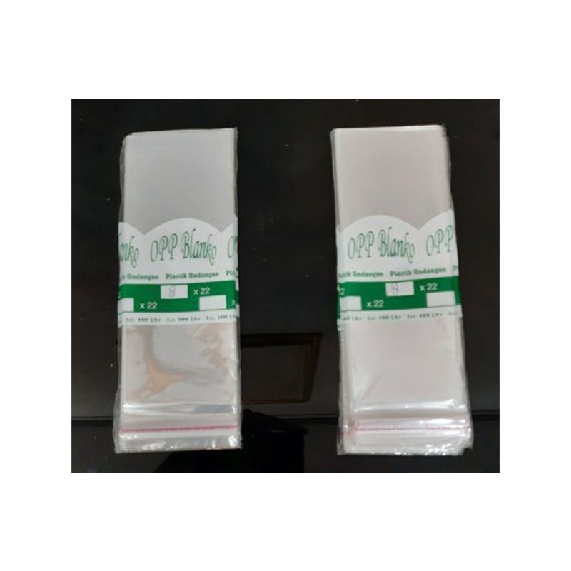 

PLASTIK OPP LEM / SEAL UKURAN 8x22 (ISI 100 LEMBAR)