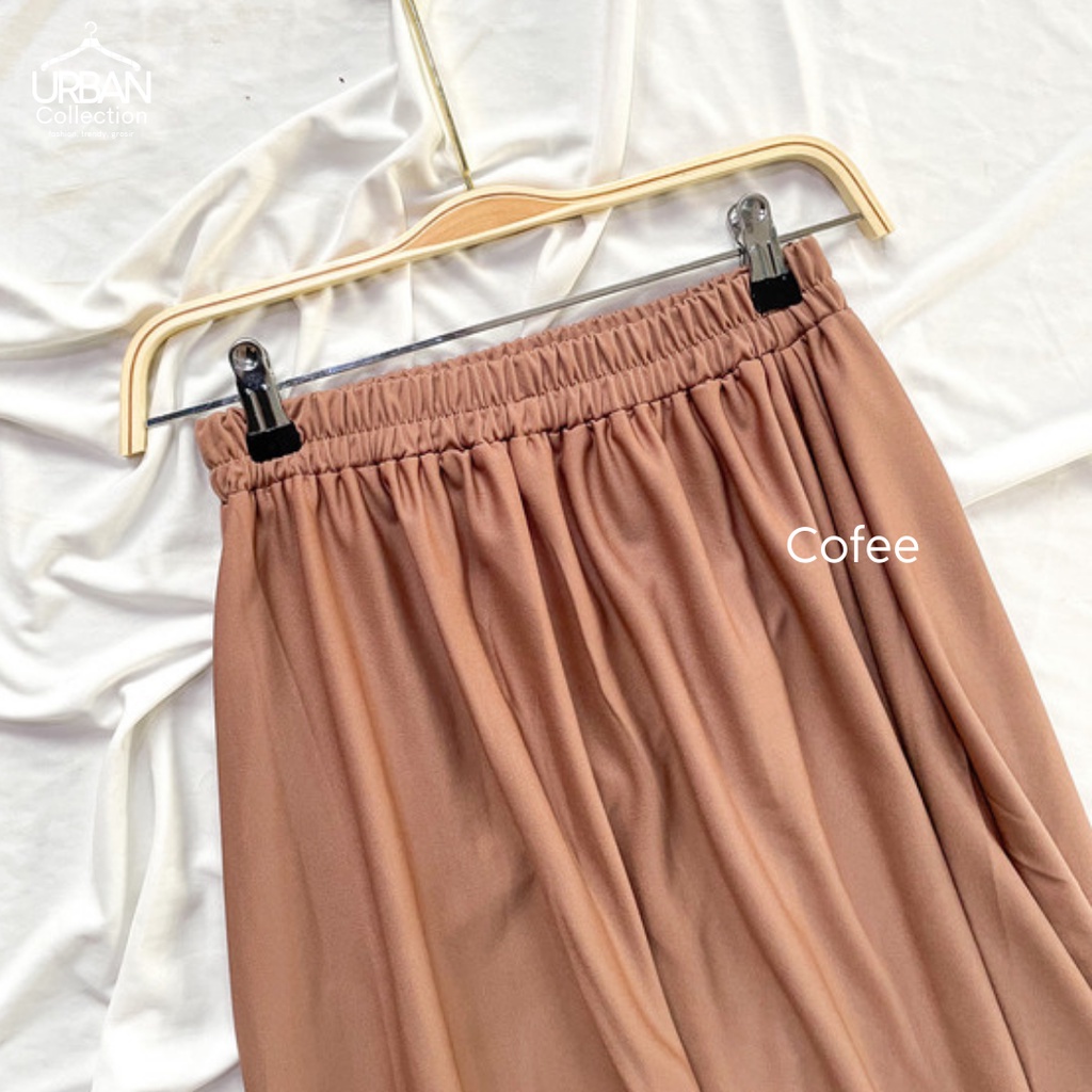 ROK POLOS MAYUNG PREMIUM / BASIC SKIRT / ROK PERREMPUAN / SKIRT / M FIT TO XLL-Cofee