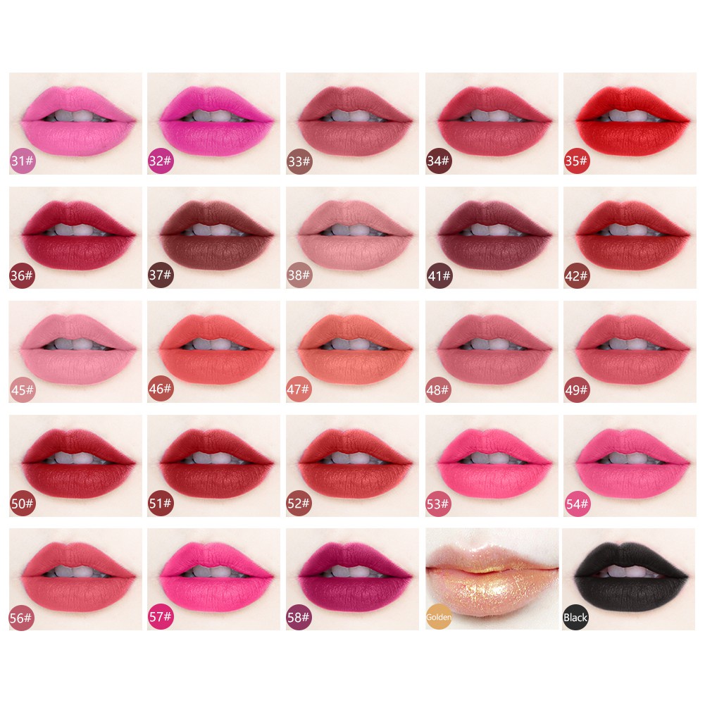 Miss Rose Lipstick Tahan lama Matte Kecantikan Pelembab Bibir Halus 20 COLOR