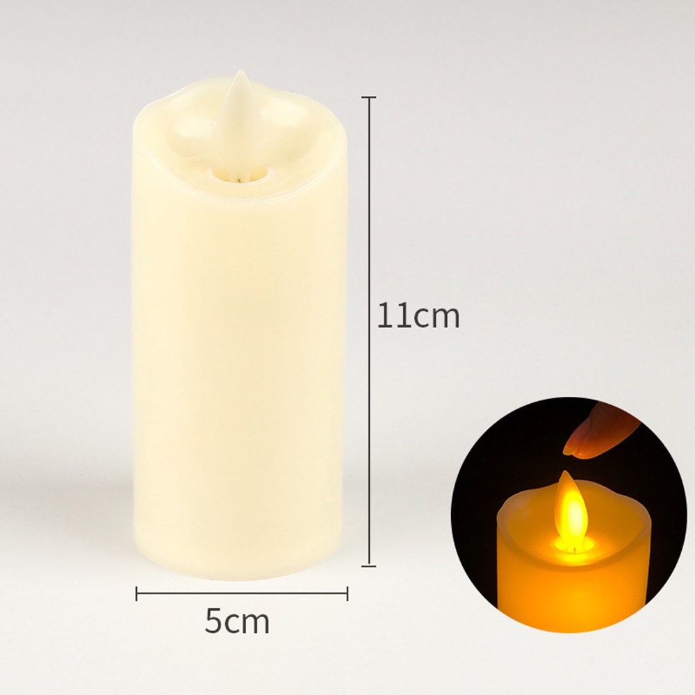 1pc Lilin LED Warna Ivory Hangat Untuk Dekorasi Natal / Ulang Tahun / Pernikahan