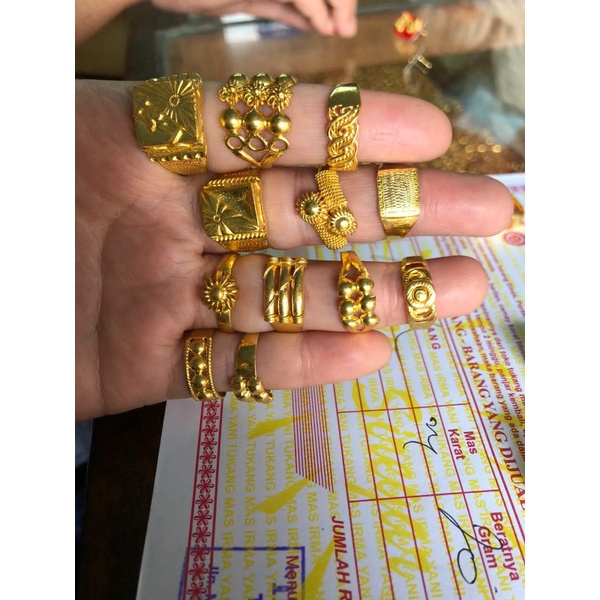 aneka cincin 5 gram emas 24 karat 999,9%