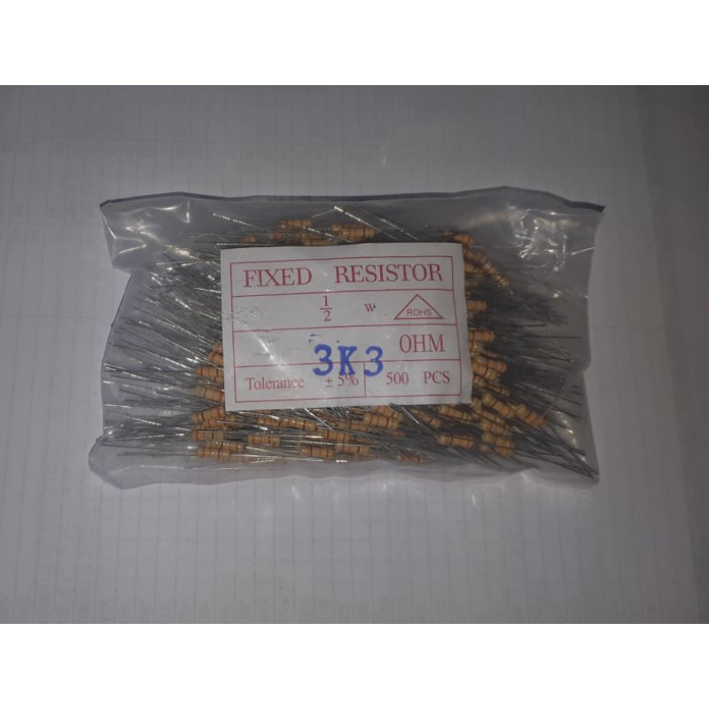 Resistor 1/2watt 3K3 (10pcs)