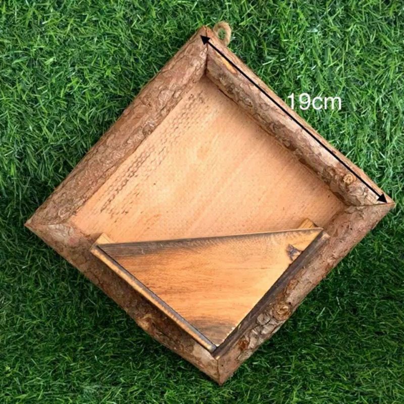 pot gantung kayu tanpa bunga/ pot kayu / vas kayu gantung / pot gantung