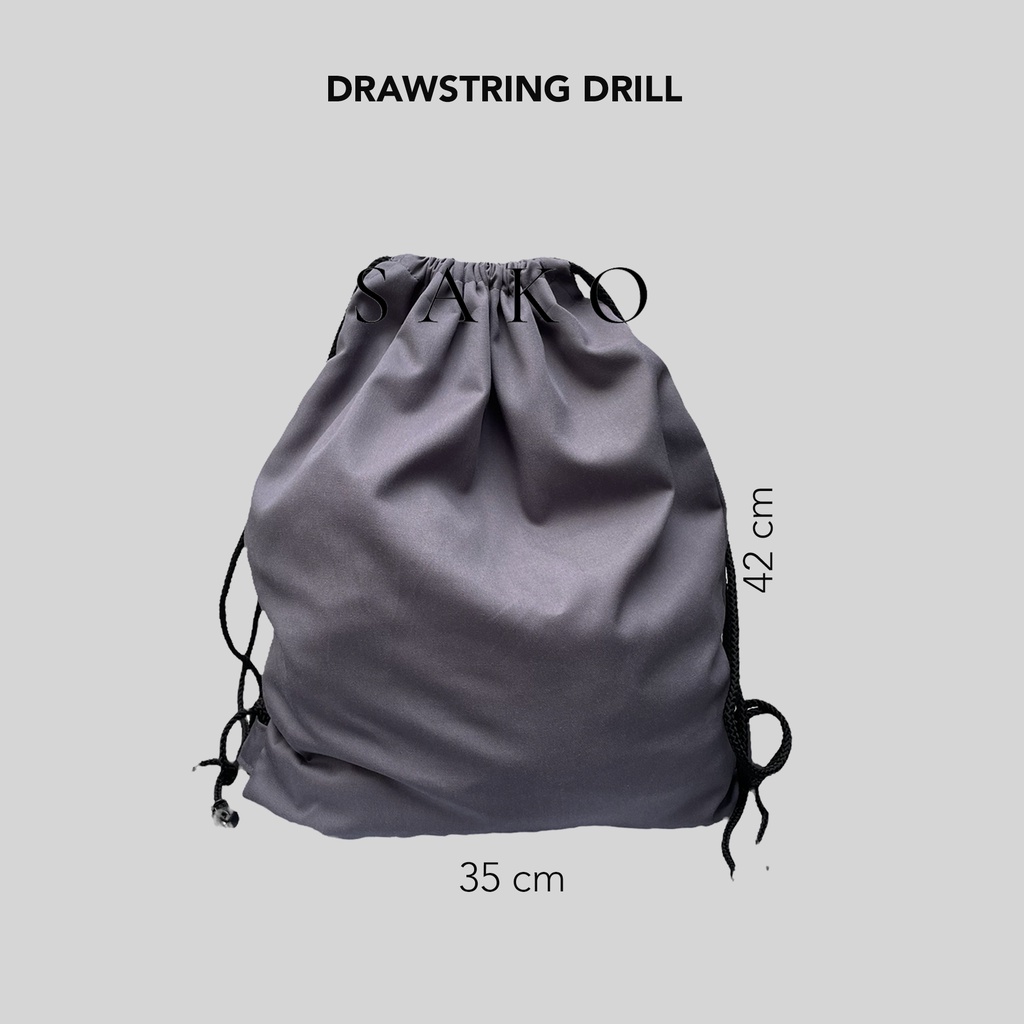 (SAKO) - RANSEL SERUT DRAWSTRING DRILL POLOS  35X42 CM