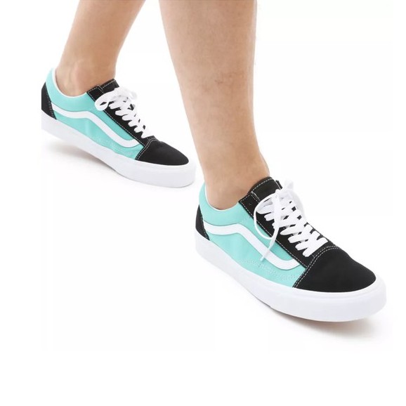 SEPATU VANS OFF THE WALL | OLD SKOOL CLASSIC SPORT BLACK  / WATERFALL