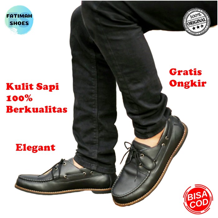 FATIMAHSHOES - Sepatu Formal Kulit Pria Sepatu Loafers Pria Sepatu Cowok Sepatu Kerja Kantor Pria Sepatu Kulit Pria