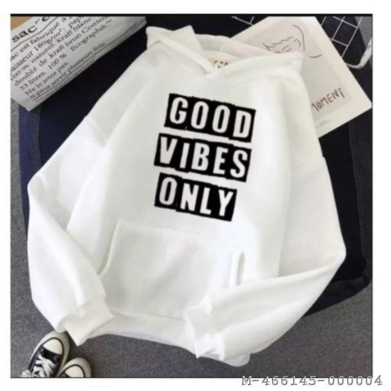 OUTERWEAR WANITA HOODIE GOOD VIBES BABYTERRY VYZL-3178