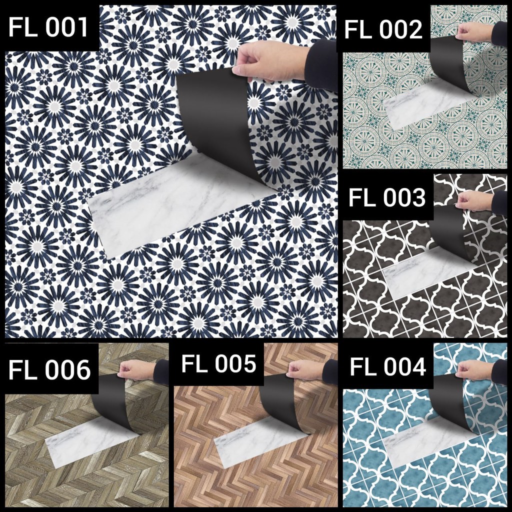 WALLPAPER FLOORING PVC STICKER LANTAI STIKER DAPUR TEGEL KERAMIK WALPAPER WELPAPER WALLSTIKER WALLST
