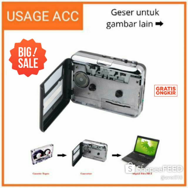 Ezcap Konverter Kaset Tape USB Cassette Capture MP3 Player