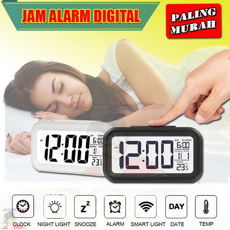 Jam Alarm Digital Jam Weker Pintar Jam Meja Digital Smart Alarm Clock