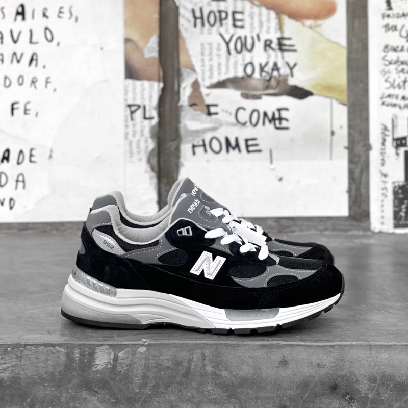 New Balance 992 Black Grey 100% Original