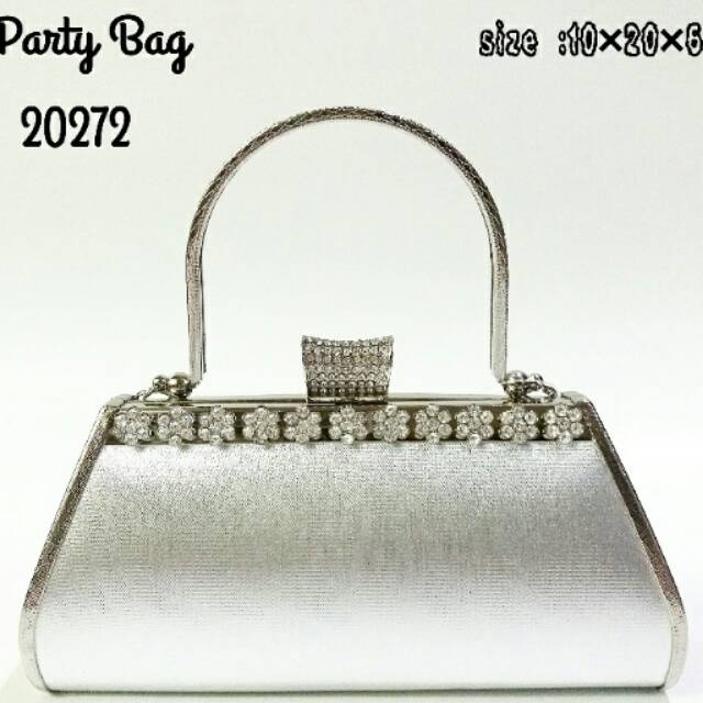 Tas jagong wanita hand bags sunflower 20272 termurah party bag wanita terbaru warna silver