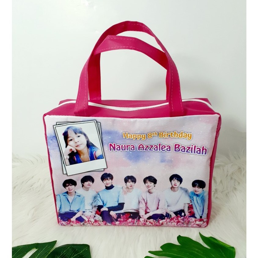 Tas Ulang Tahun Resleting Custom Foto