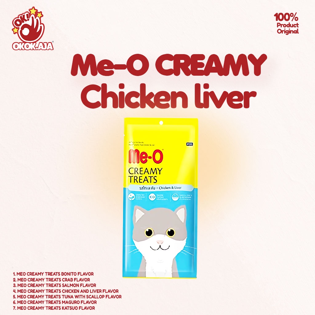 MEO Creamy 60gr Makanan Snack Kucing favorit Untuk Adult &amp; Kitten -  cemilan kucing