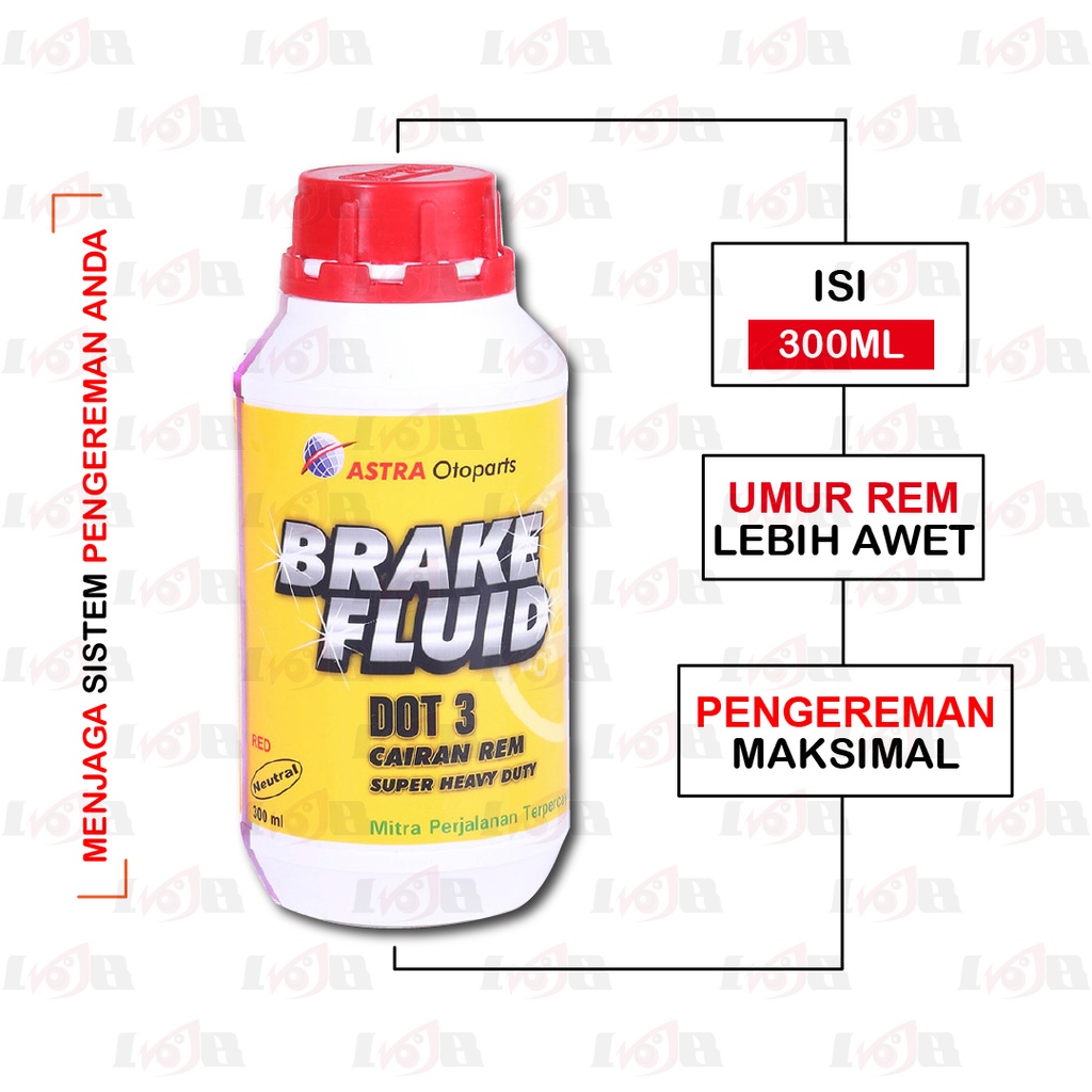 Aspira Oli Minyak Rem DOT 3 300ML Cairan Minyak Rem Brake Fluid Netral Merah Cakram Motor