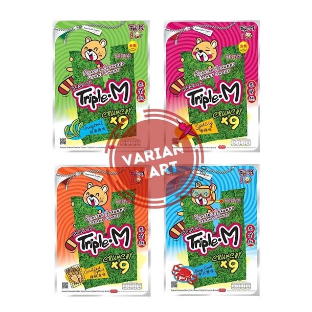 

PROMO Triple M Roasted Seaweed Original - Snack Rumput Laut rasa Original MURAH