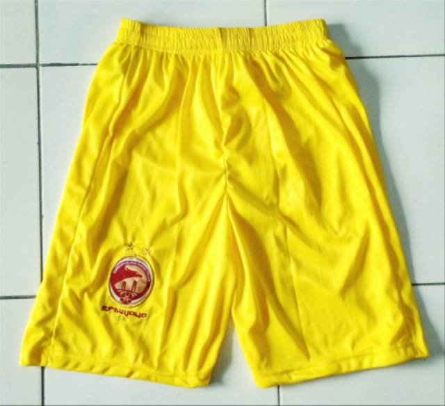 Celana Bola Sriwijaya FC 2020 Home Kuning Terbaru Lokal