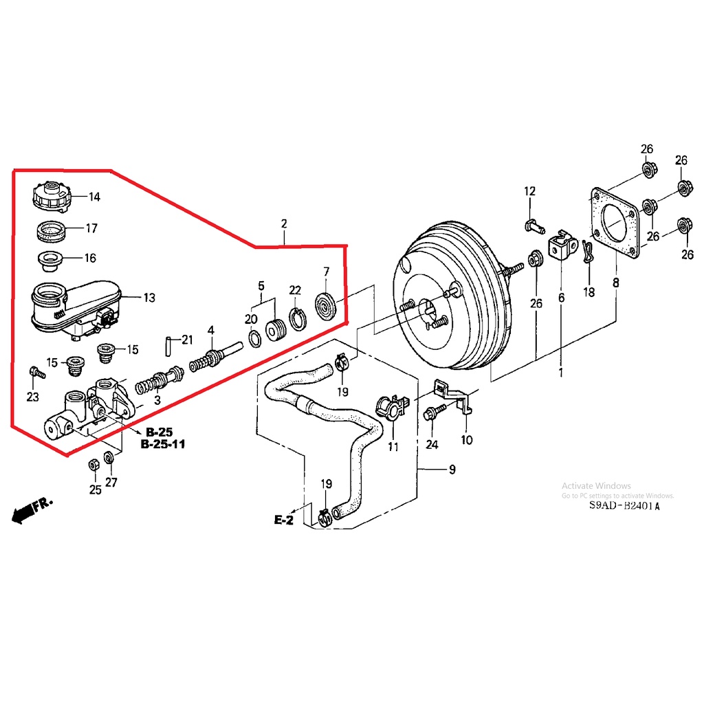 master sentral rem crv rd gen2 2002 2003 2004 2005 2006 46100-S9A