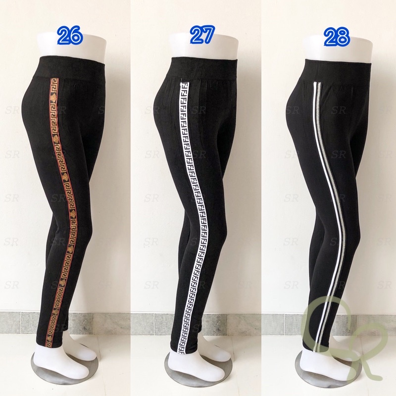 Celana Legging List Pita Import Katun Premium Melar Jumbo