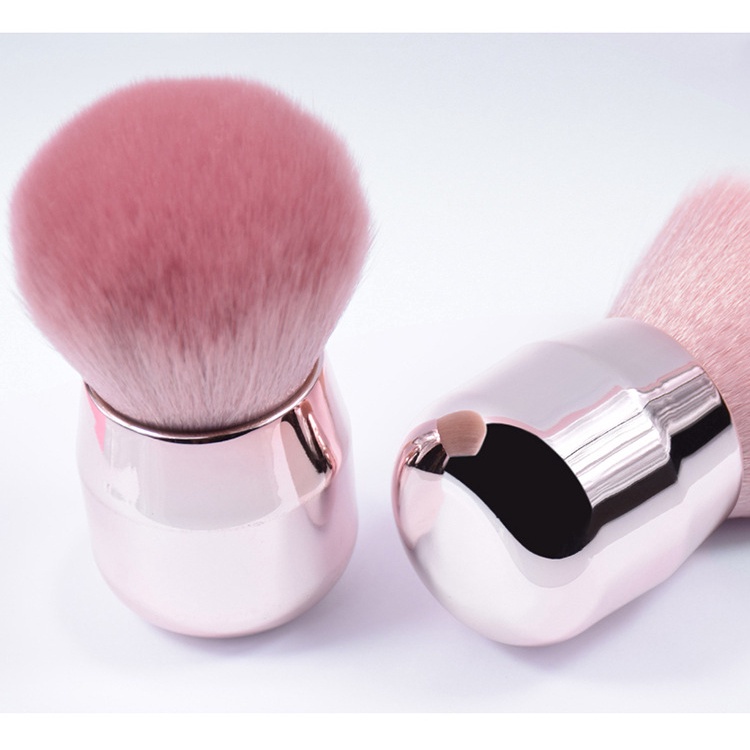 Makeup Brush Portable Alat Kosmetik Blus On Kuas Bedak Make Up Tool Brush Makeup Warna Pink untuk Bedak Tabur