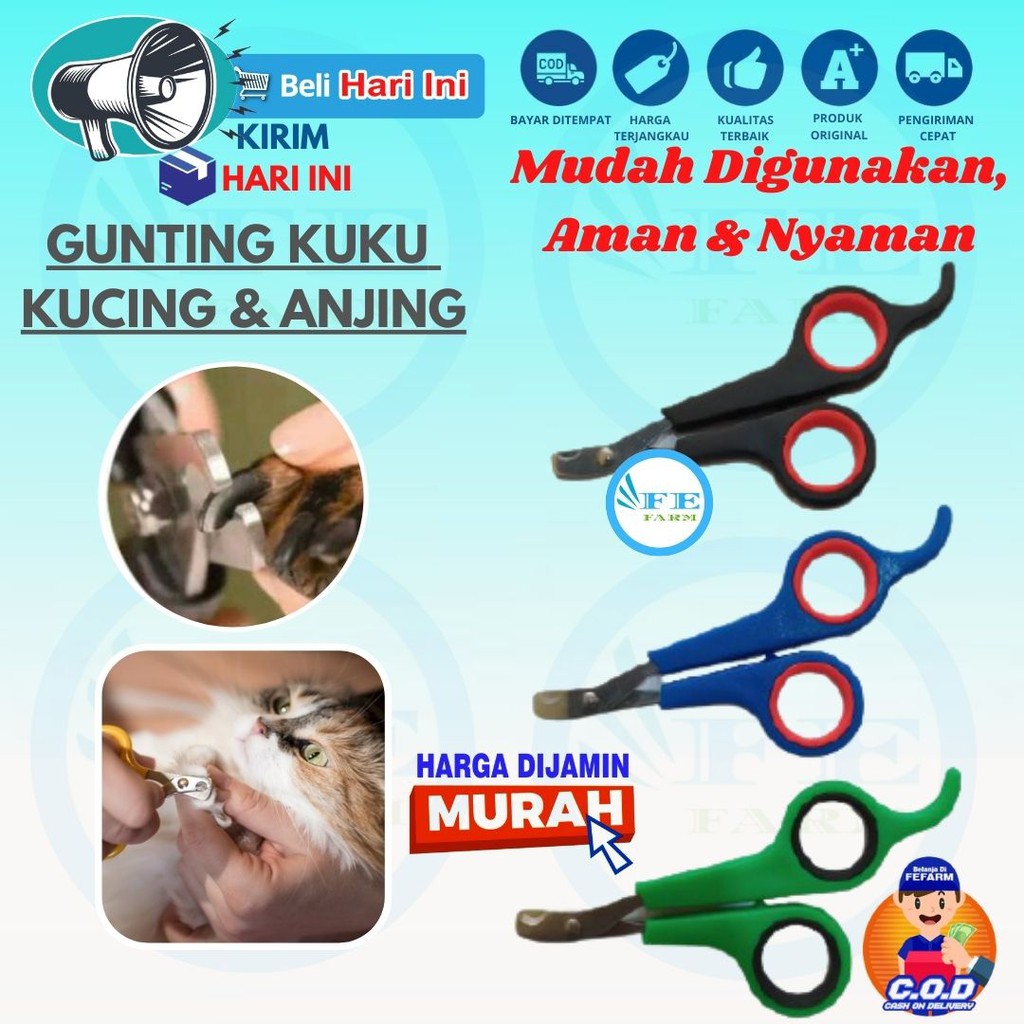 Gunting Kuku Anjing Kucing  Sugar Glider Marmut Pet Nail Clipper Bahan Steinless Steel Fefarm