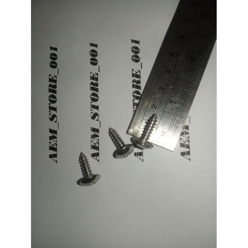 sekrup JT #10 x 5/8  (4.8mm x 16mm) stainless 304 A2-70