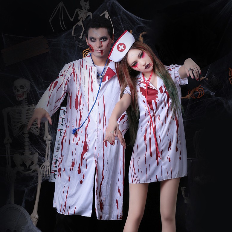 CC-155 kostum halloween dokter suster profesi hantu setan prank - SUSTER