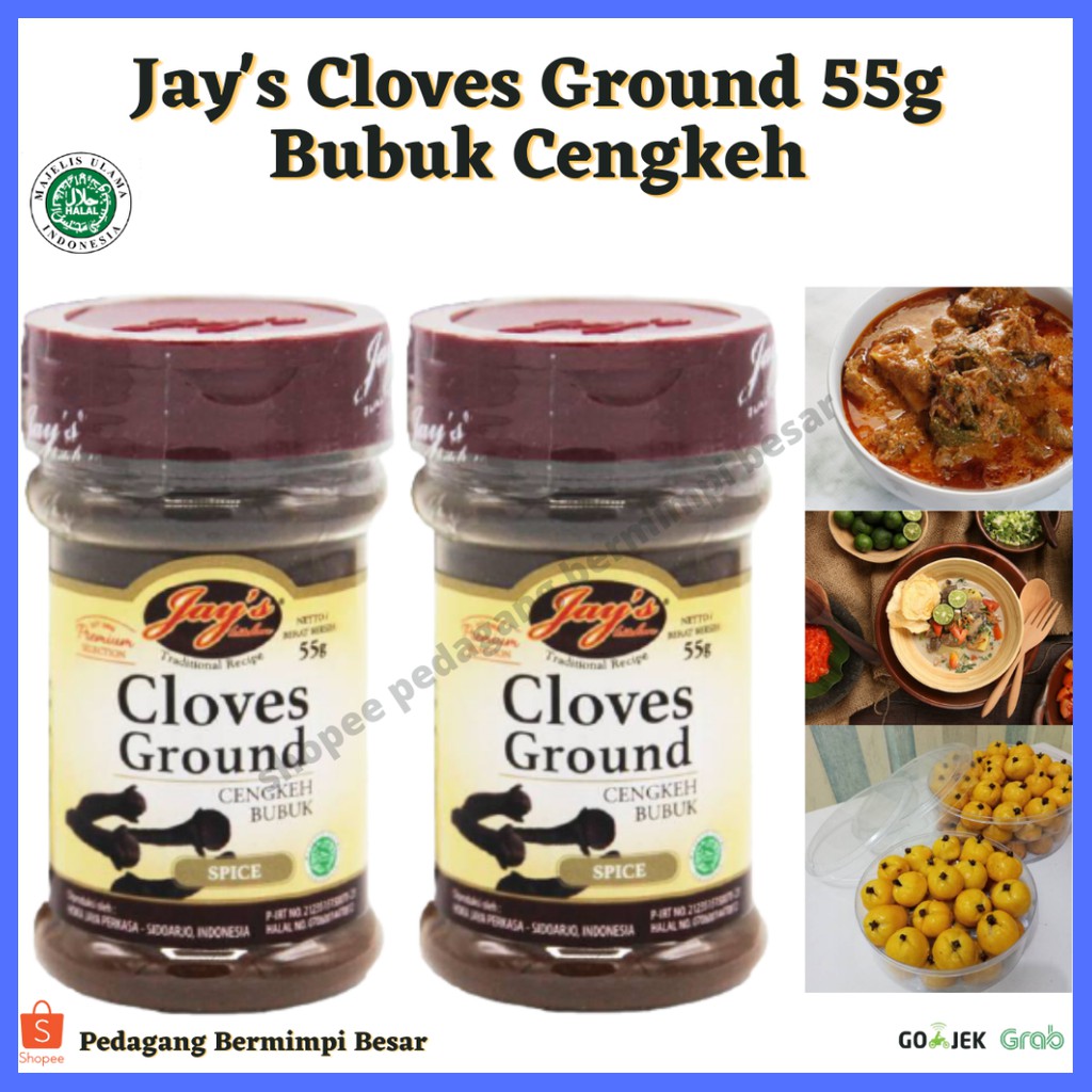 Jay's Cloves Ground 55g/  Bubuk Cengkeh/ Bumbu Masak Rempah/jays