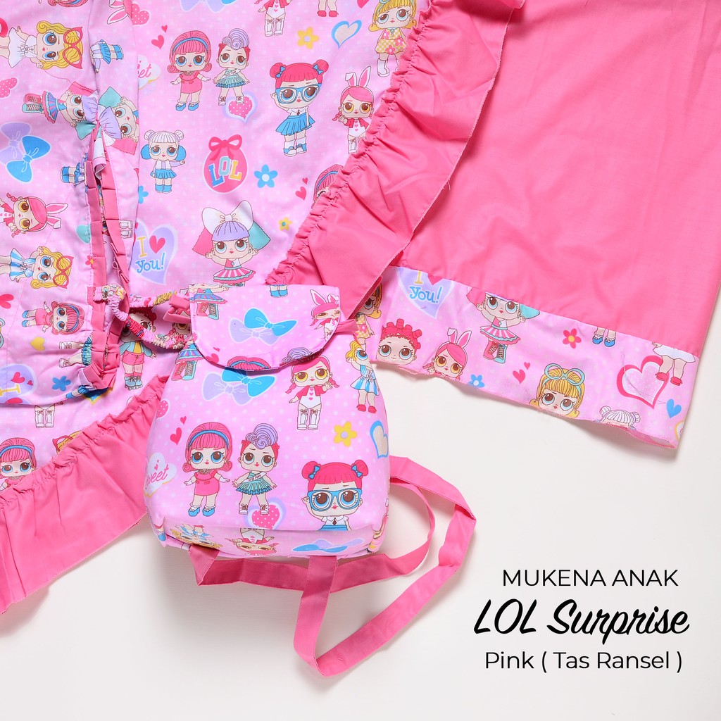 MUKENA BALI TASIK - MUKENA ANAK KATUN LOL SURPRISE TAS BULAT &amp; TAS RANSEL