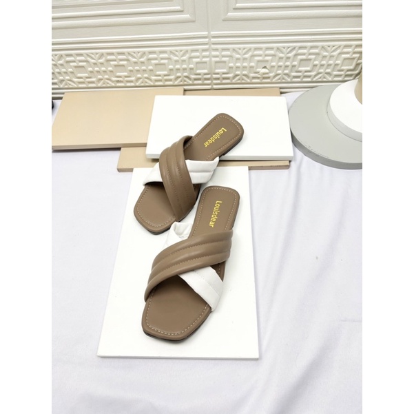 sendal flat shoes wanita terbaru kekinian pesta LOUISDEAR sendal flat S151