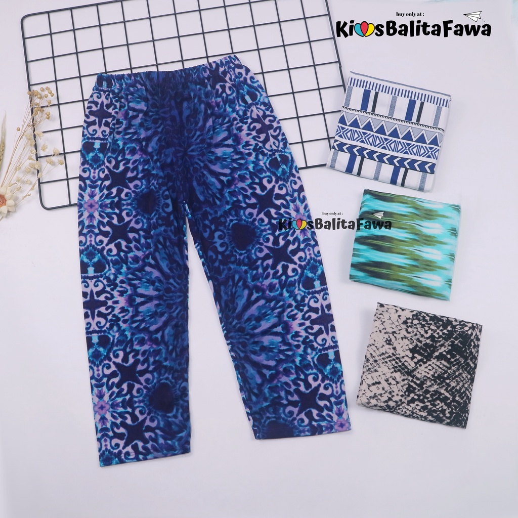 (Motif) Legging Aldys uk 9-10 Tahun / Leging Anak Perempuan Grosir Celana Panjang Cewek Batik Bunga