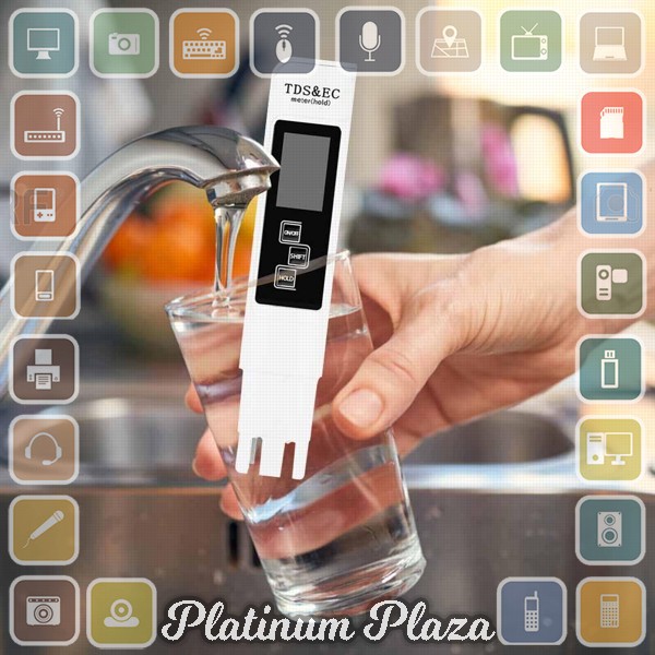 VKTECH Alat Ukur Uji TDS EC Meter Digital Air Minum Akuarium Tester - PH20 - White`3S0DO2-