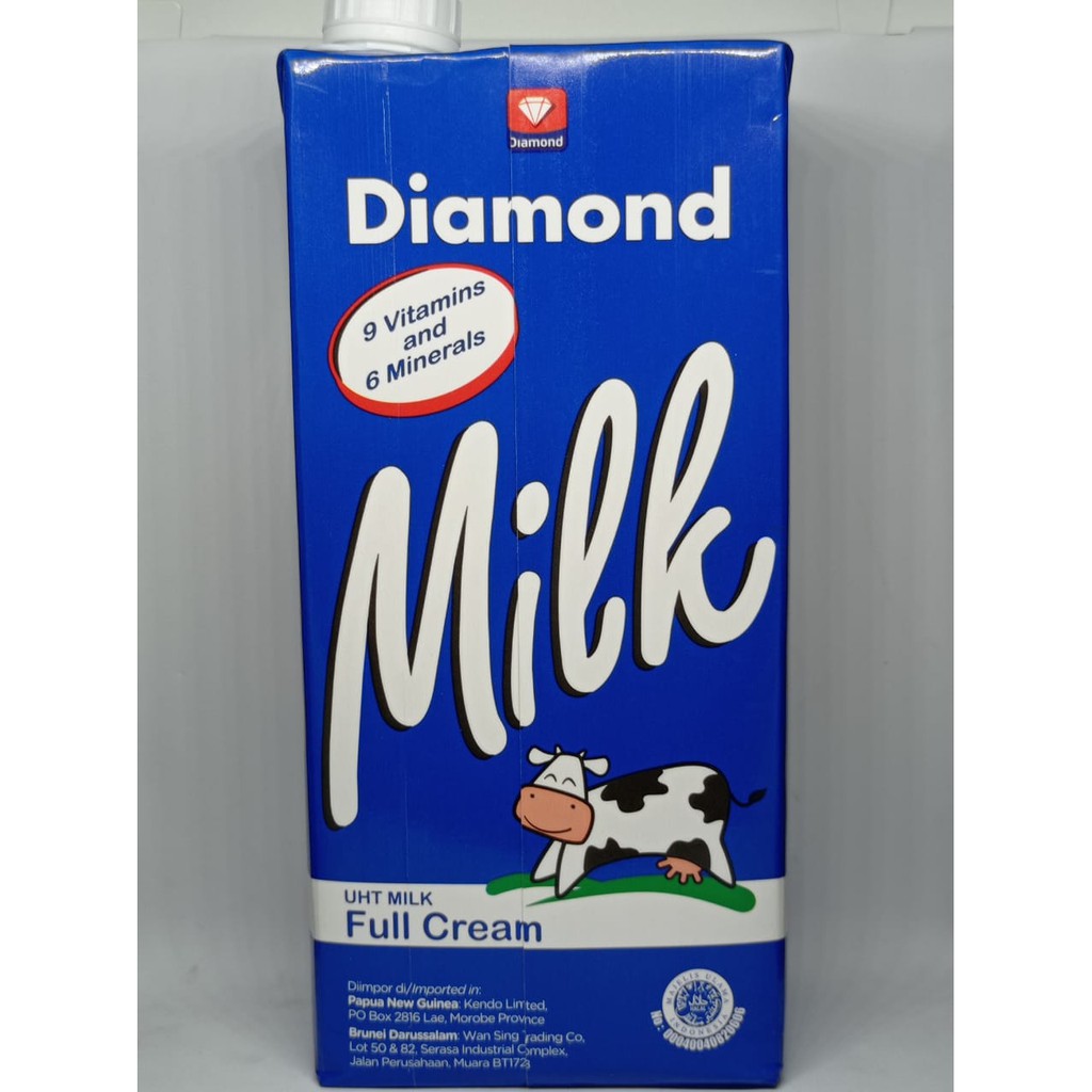 Jual Susu Diamond Full Cream UHT 1L / 1000ml Indonesia|Shopee Indonesia