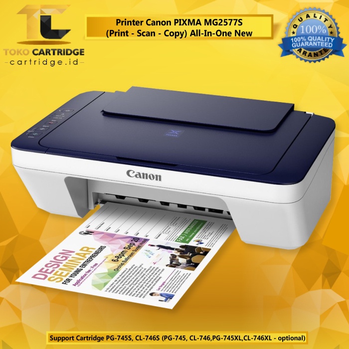 CANON MG2577s All In One Inkjet Printer (Print, Scan, Copy) Original Pengganti MG2570S E410