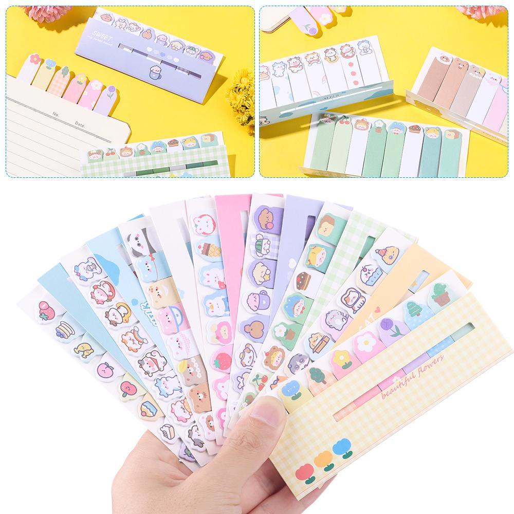 Nanas 15 Pcs Memo Pad Hewan Kartun Lucu Perlengkapan Sekolah Alat Tulis Sticky Notes