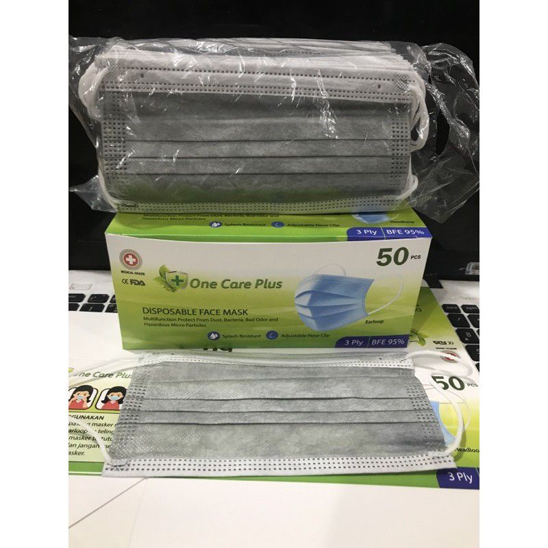 Masker 50 pcs/earloop kuping 3 play