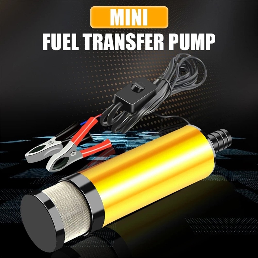 Pompa Minyak Celup Air Mini Kecilmp Mini Oli Solar Air Submersible Portable 12V Diesel Pump