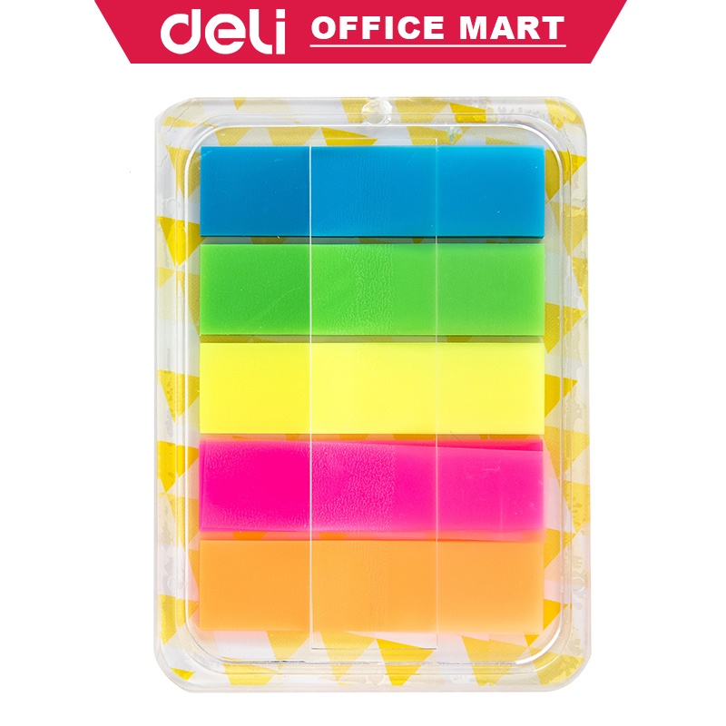 Deli Sticky Notes Transparan Sticky Note Warna Index Mark Cerah Penanda 5 Warna Memo Index Tab