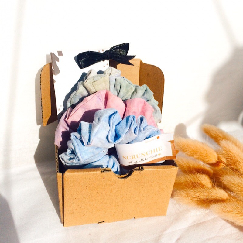 Hampers / Souvenir  Triplepack mini Scrunchie murah