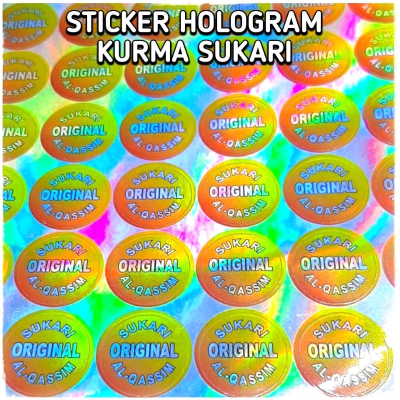 Jual Sticker Hologram Cutting Laminating Kurma Sukari Kurma Sukari Shopee Indonesia