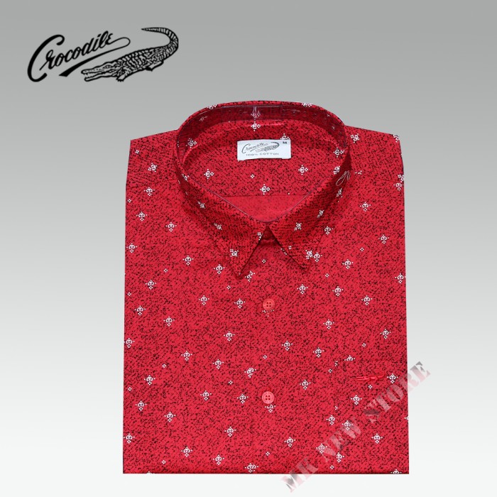 Kemeja Crocodile 728-1502 - Merah, M