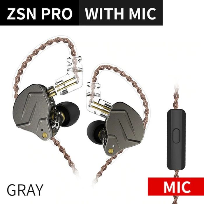 KZ ZSN Pro Knowledge Zenith - Hybrid Earphone - Dual Driver with MIC