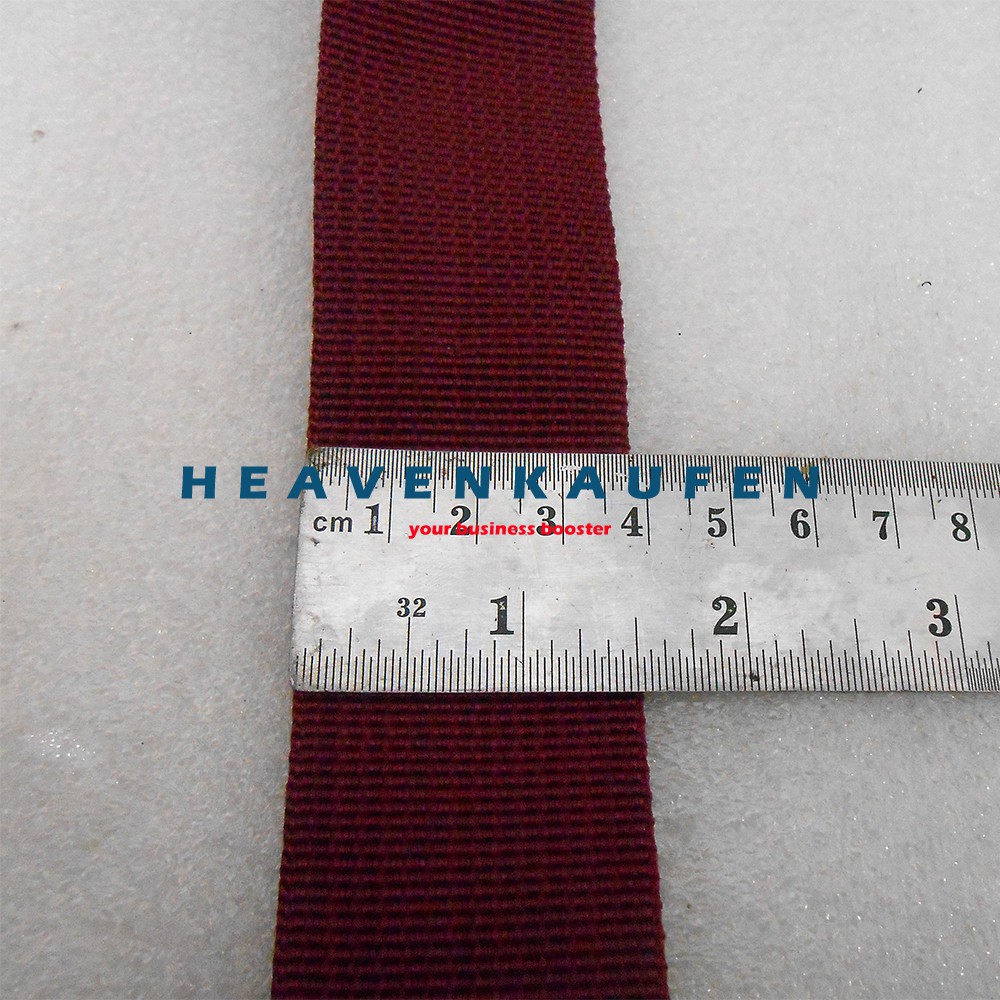 Webbing Tas Warna Merah Hati / Maroon Lebar 3,8 cm Meteran Murah