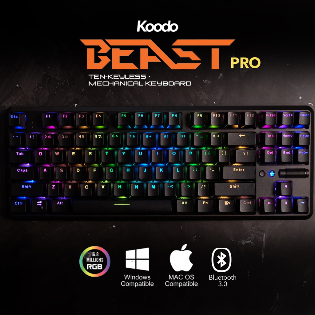 Jual KOODO BEAST PRO Mechanical Keyboard TKL | Tenkeyless    | Bluetooth