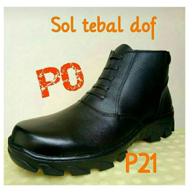 Sepatu p21 sol tebal dof/ sepatu pdh p21/sepatu dof polki