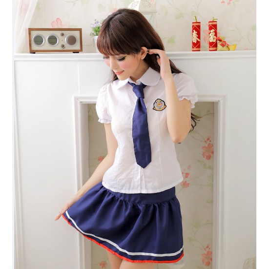 Set Lingerie Sexy Wanita Japan anime Cosplay Seragam Pelajar Seragam baju tidur a171