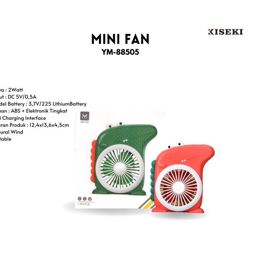 ((REKOMENDASI)) Kiseki Mini Fan Ym-88505/Ym-88506 Kipas Angin Mini Model Karakter Rechargeable